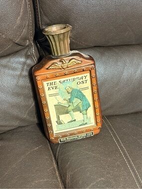 Decorative Brown & Gold The Saturday Evening Post Collectible Bottle
